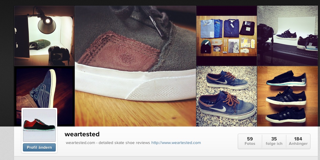 Weartested Instagram web profile