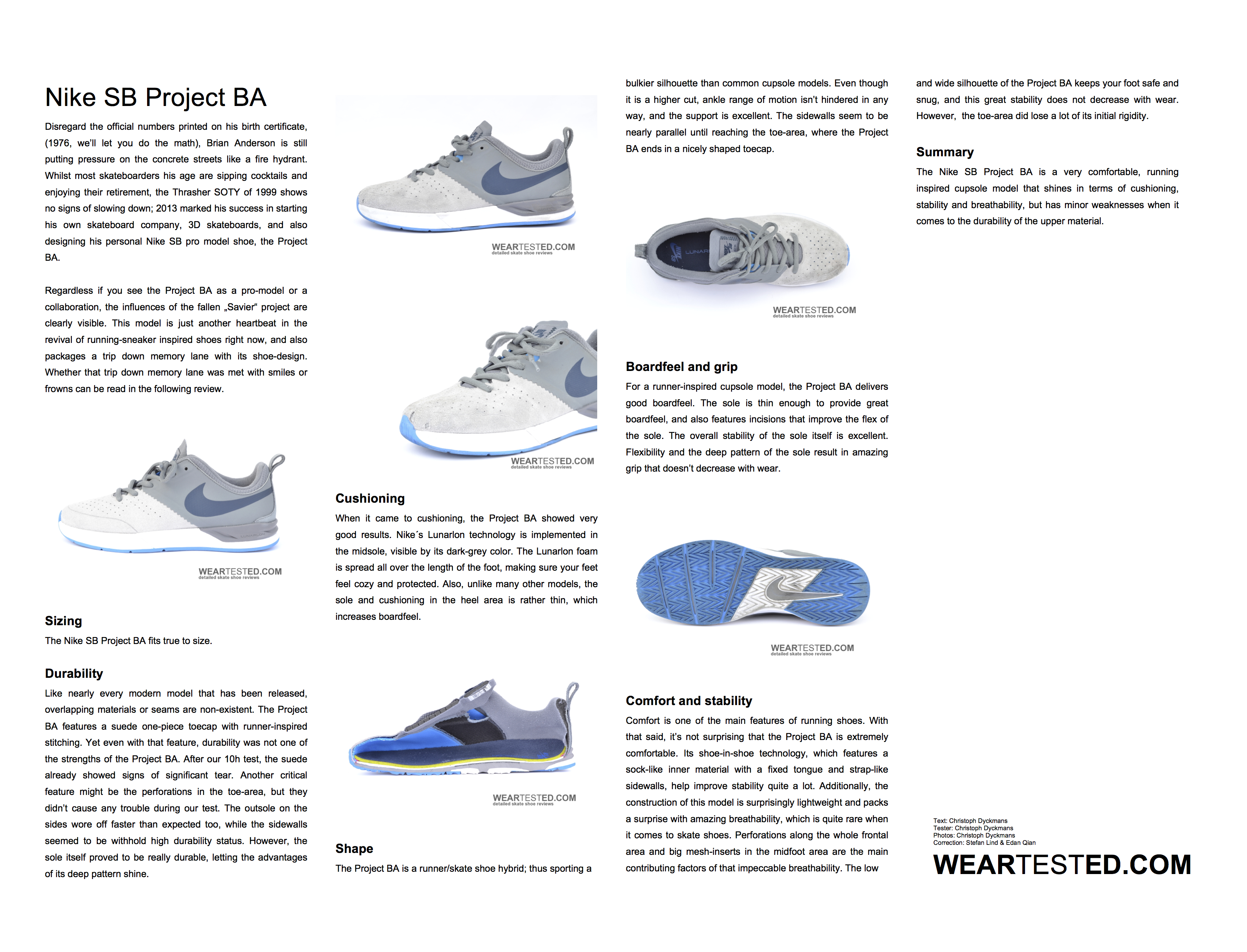 Nike SB Project BA - detailed shoe